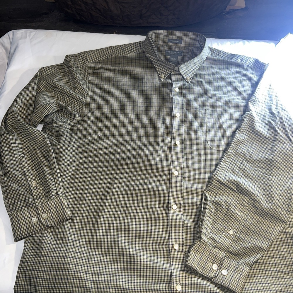 Saddlebred Mens‎ shirt 3X Plaid Button Down long sleeve beautiful unique 156